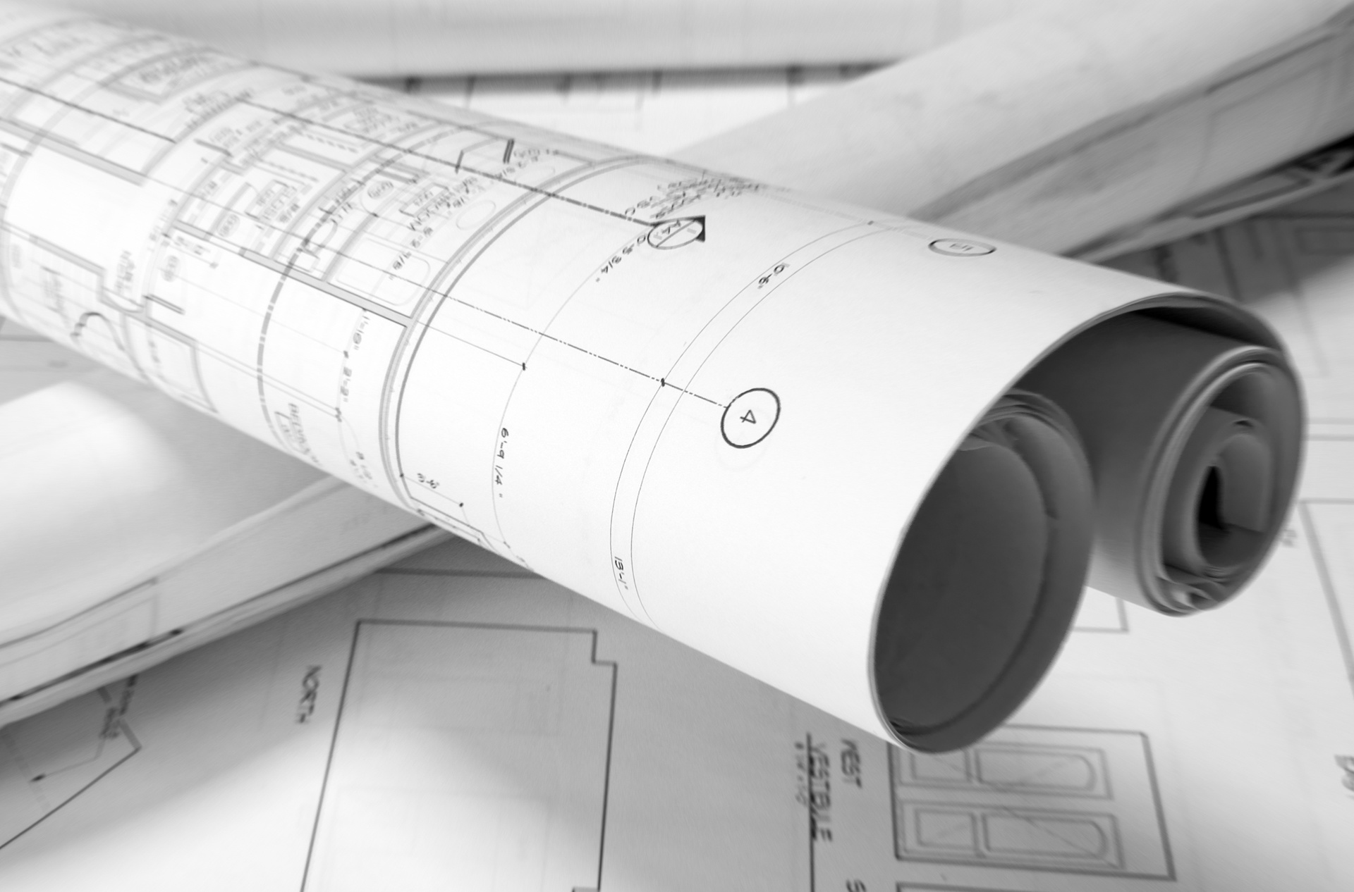 Photo of architectural plans