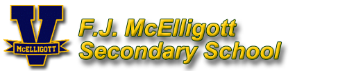 F.J McElligott school logo