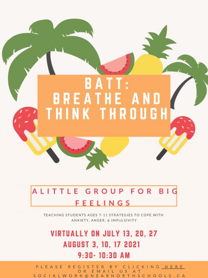 Poster for mental health services over the summer