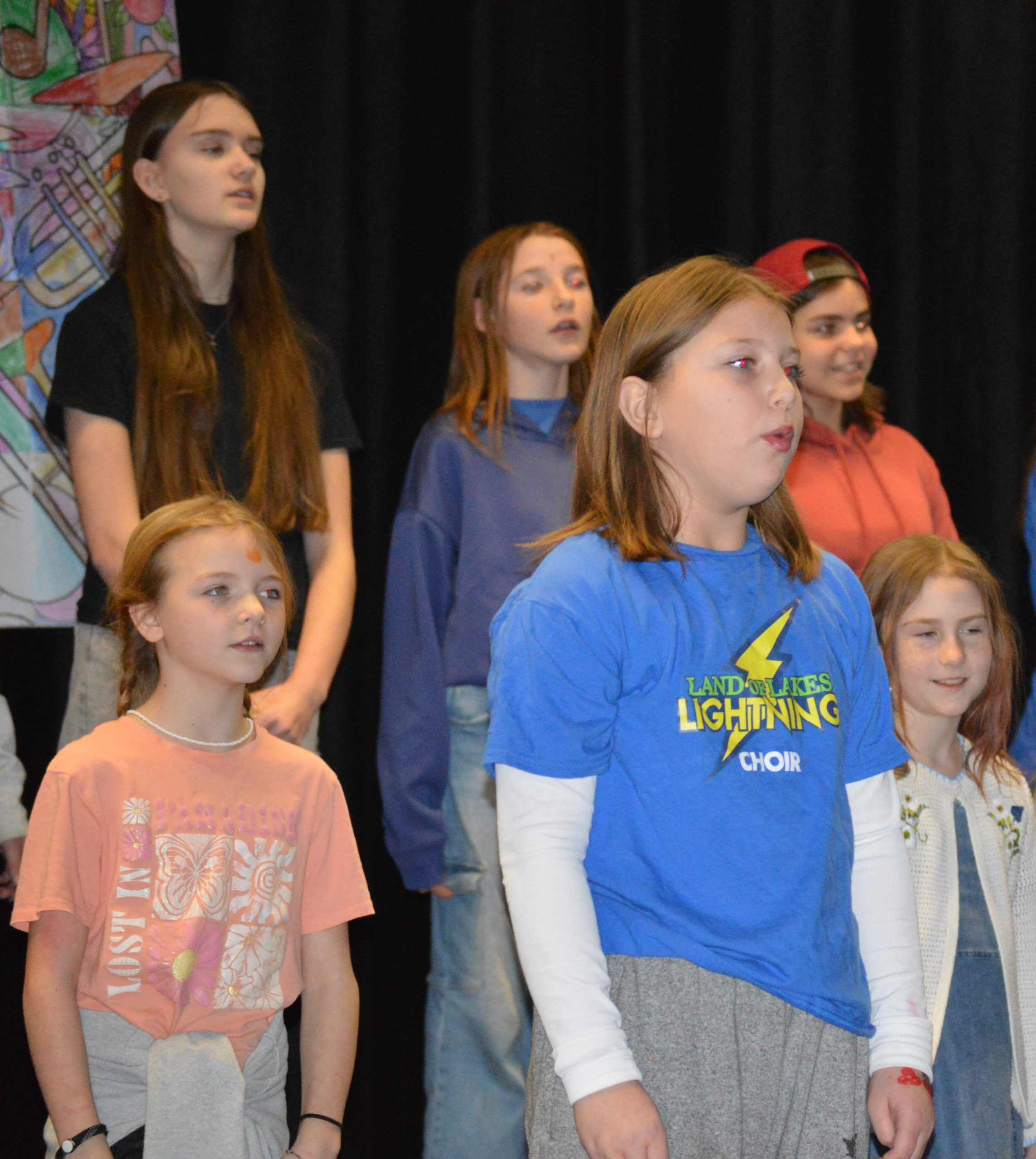 Young students in a choir