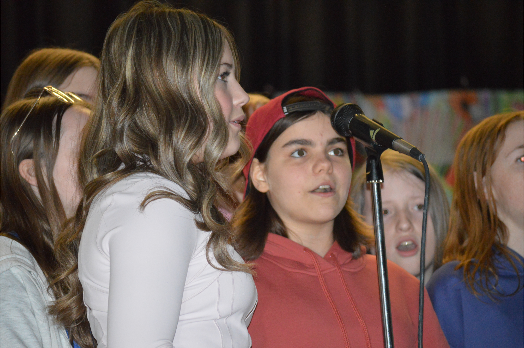 Young students in a choir.